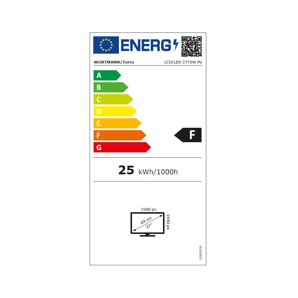 TERRA LCD/LED 2775W PV V3 2K IPS black USB-C/DP/HDMI