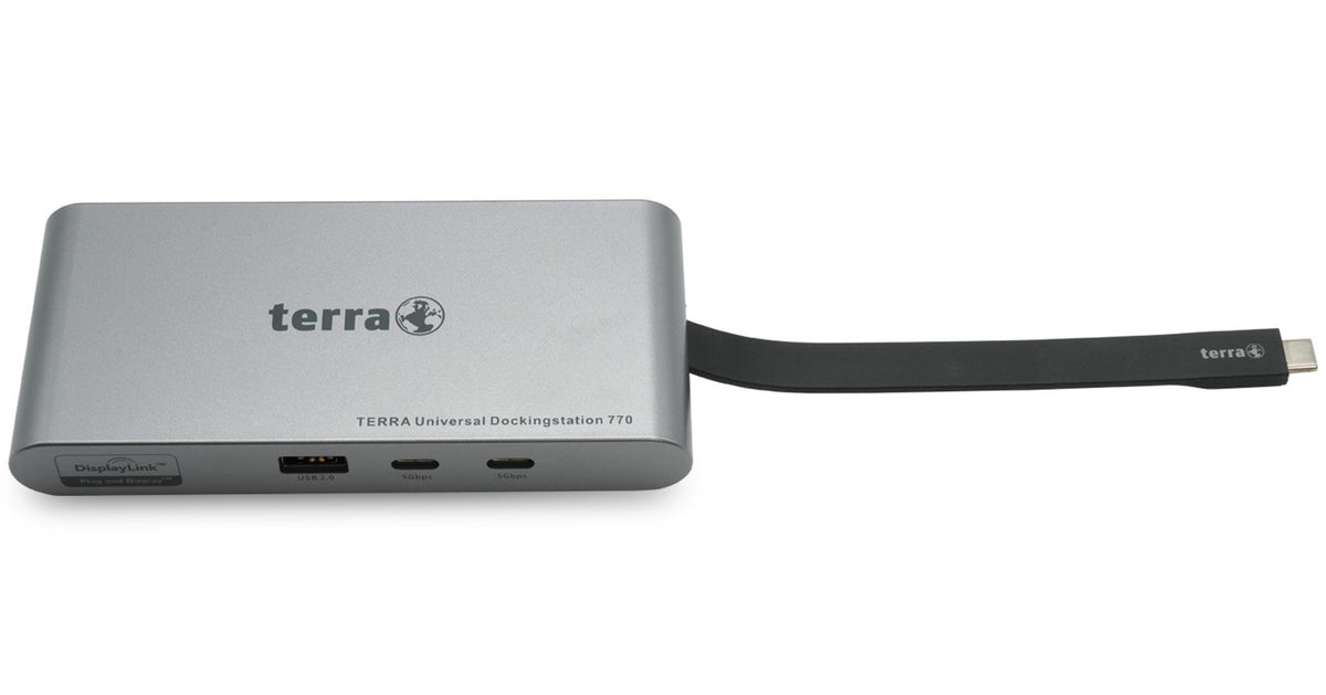 TERRA MOBILE Dockingstation 770 USB-C Dual Display Dockingstation mit Dual Display für unterwegs!