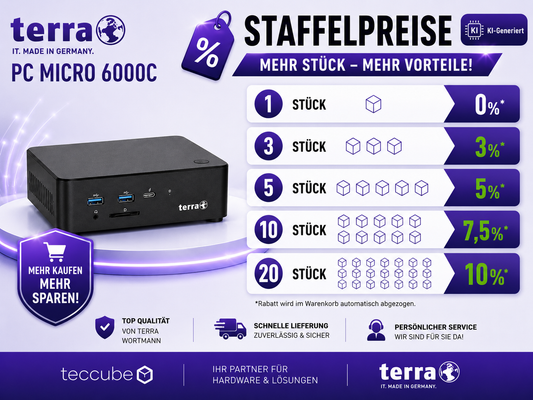 TERRA PC MICRO 6000C - Staffelpreise mit TERRA PC 24H Vor-Ort-Service + ME 36 Monate