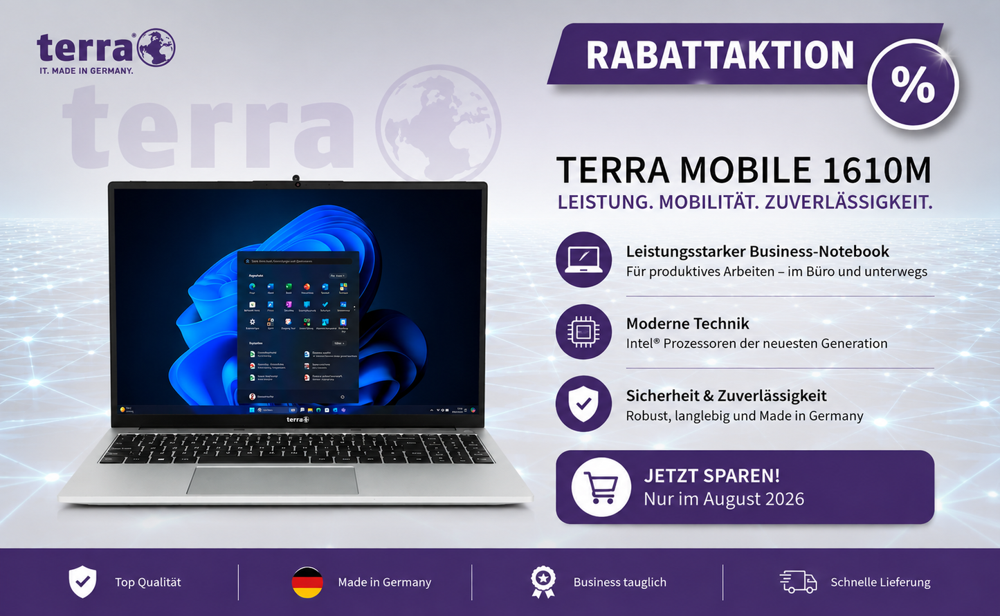 TERRA MOBILE 1610M mit TERRA Mobile 24H Vor-Ort-Service + ME 36 Monate