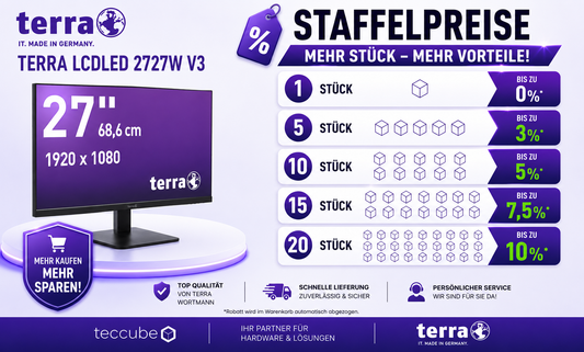 TERRA LCD/LED 2727W V3 IPS black HDMI/DP/USB-C- 27" - Staffelpreise