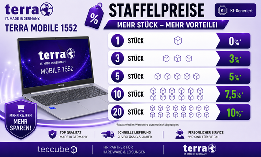 TERRA MOBILE 1552 - Staffelpreise mit TERRA PC 24H Vor-Ort-Service + ME 36 Monate