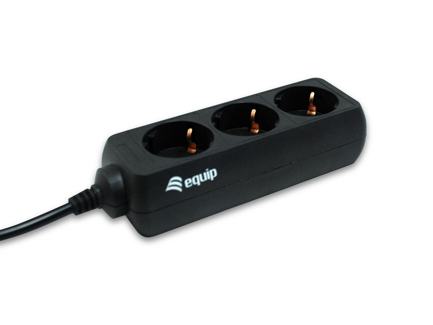 Equip Steckdosenleiste 3-fach für USV black
